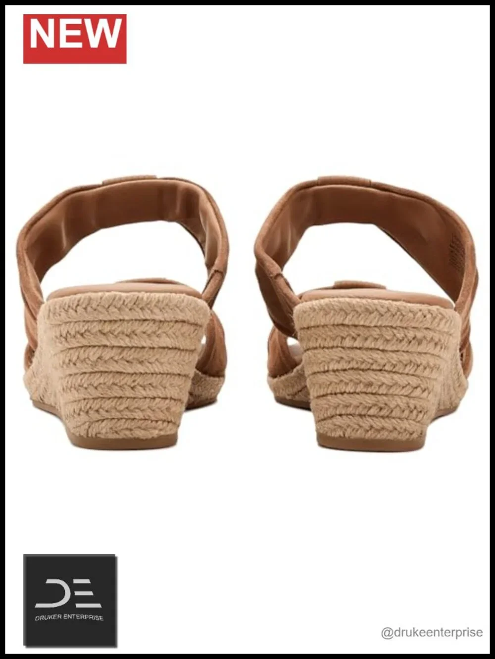 Women's Espadrille Wedge Sandals Leather Lining Slip On Open Toe